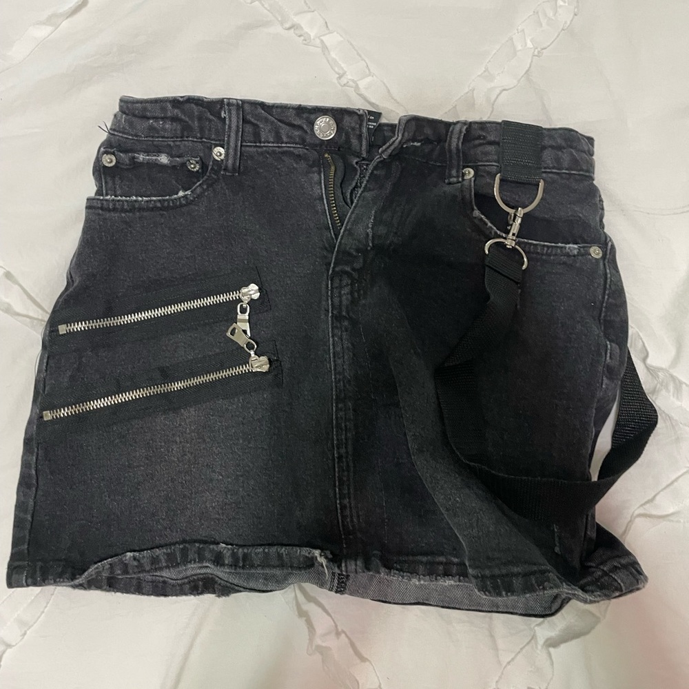 Black Denim skirt